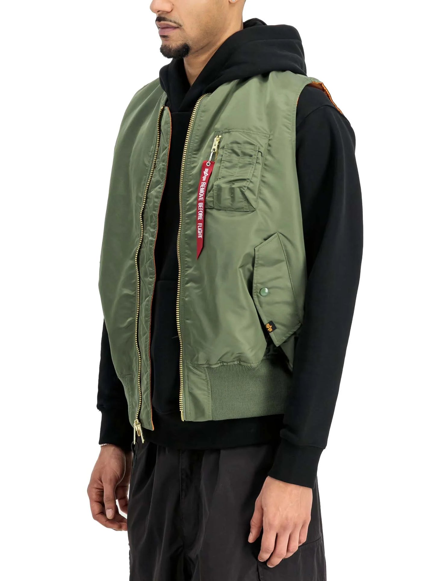 Giubbotto Alpha Industries Verde da Uomo ma1 vest