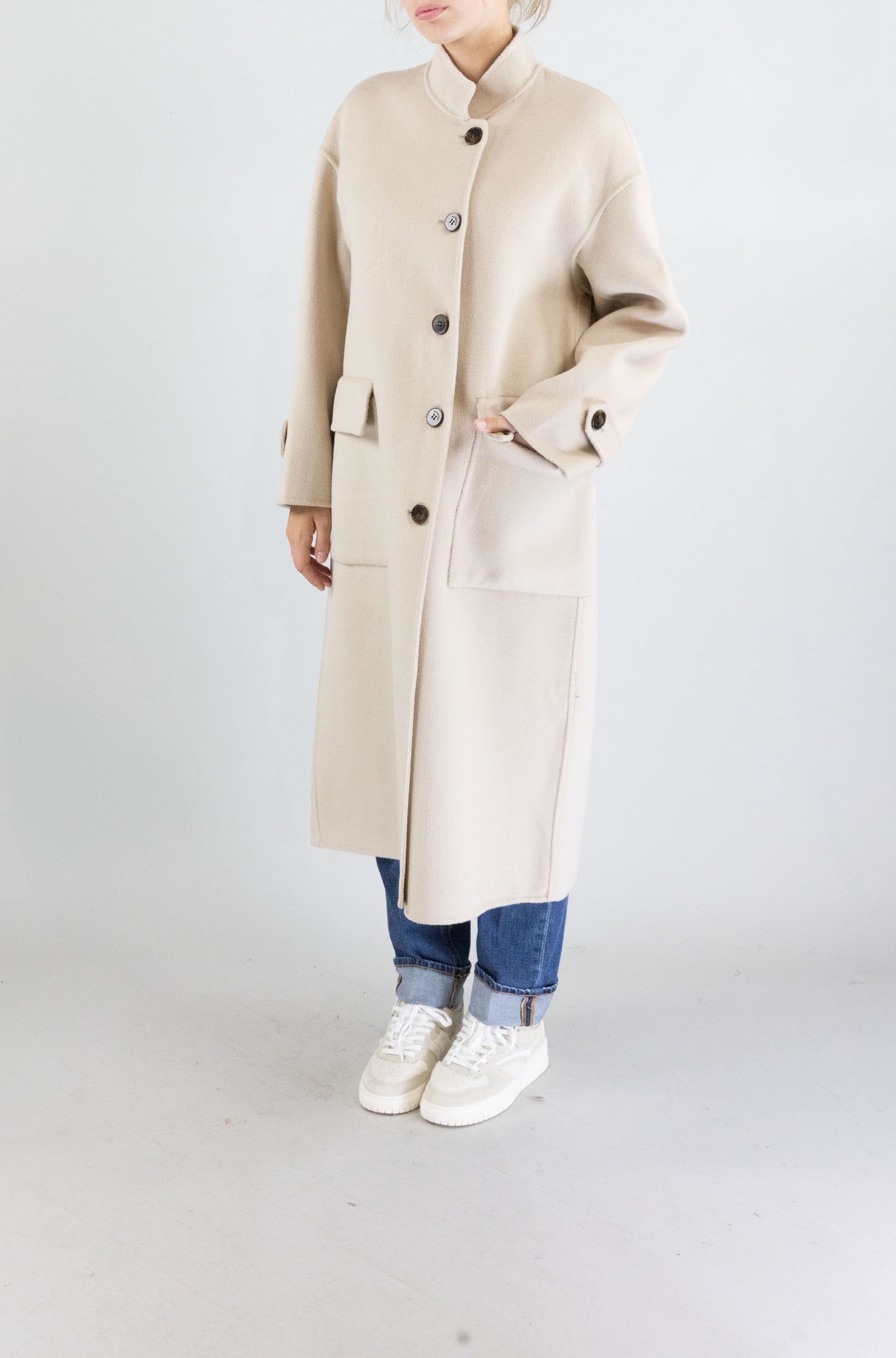 Cappotto Indi&Cold Khaki da Donna by605