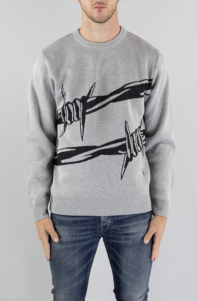 Maglia Iuter L Grey da Uomo BARBWIRE