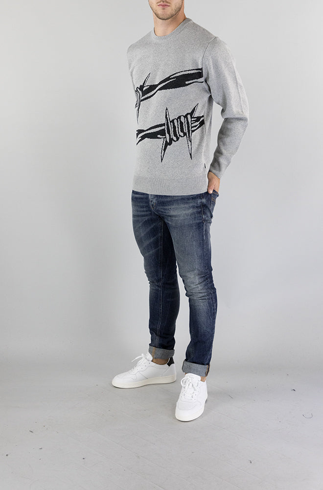 Maglia Iuter L Grey da Uomo BARBWIRE