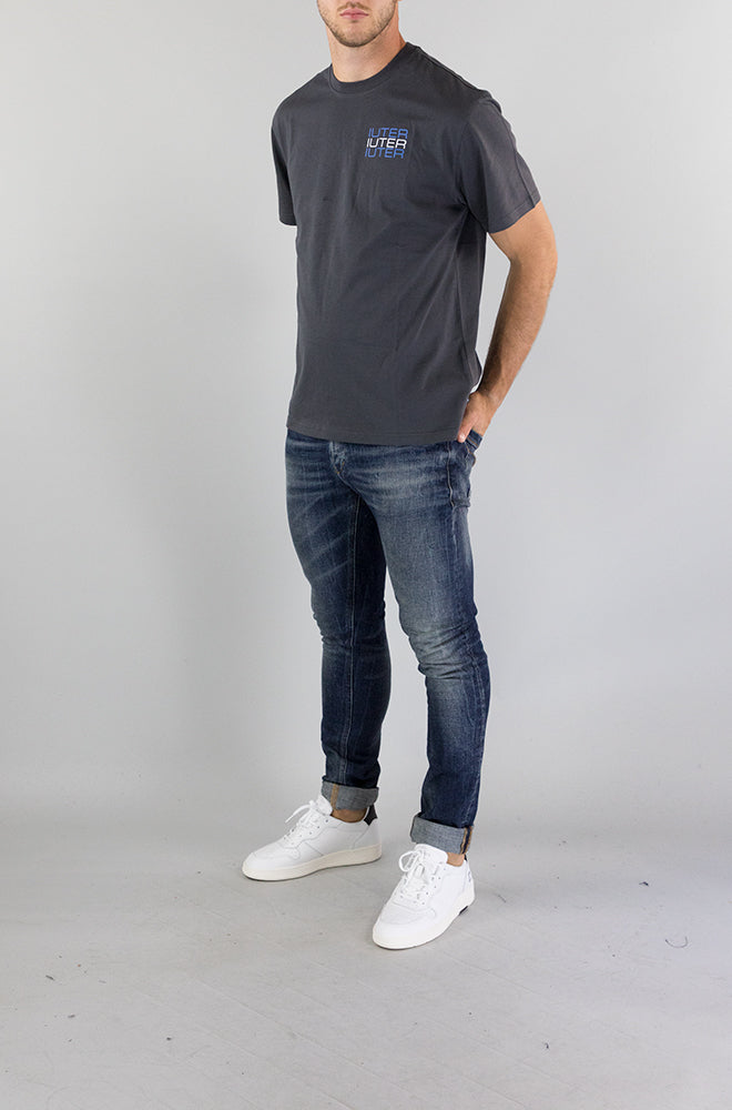 T-Shirt Iuter Asphalt da Uomo SPINE SKULL