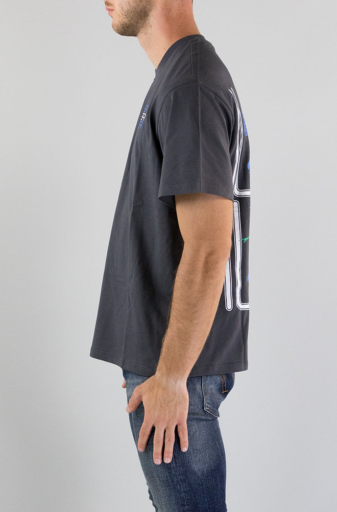 T-Shirt Iuter Asphalt da Uomo SPINE SKULL