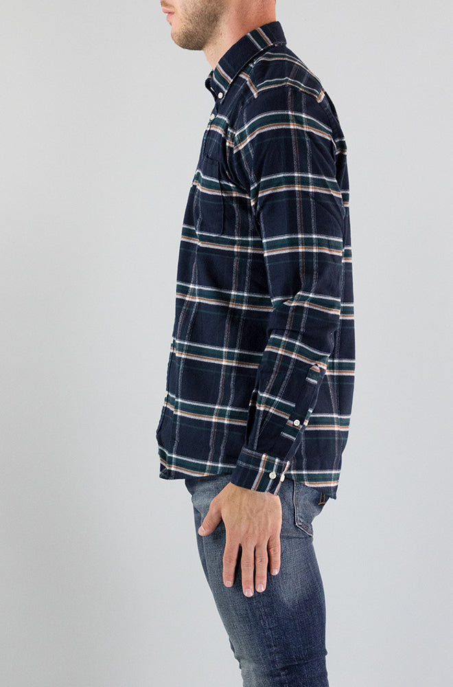 Camicia Barbour Ink Blue da Uomo MSH5037