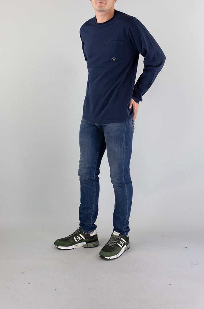 T-Shirt Roy Roger’S Blue Navy da Uomo RRU689