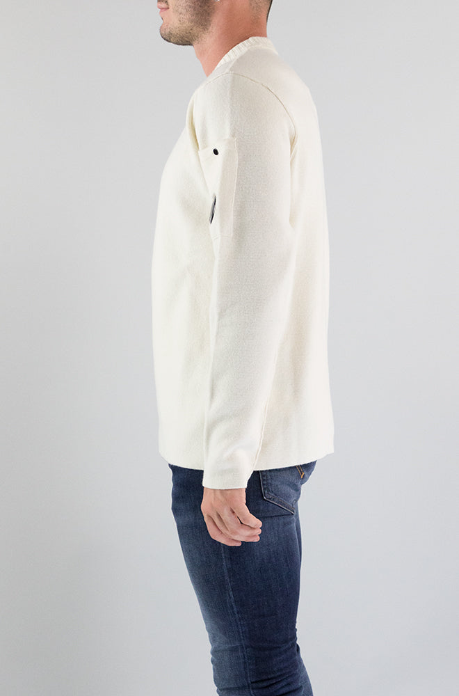 Maglia Cp Company White da Uomo KN093A 005504A