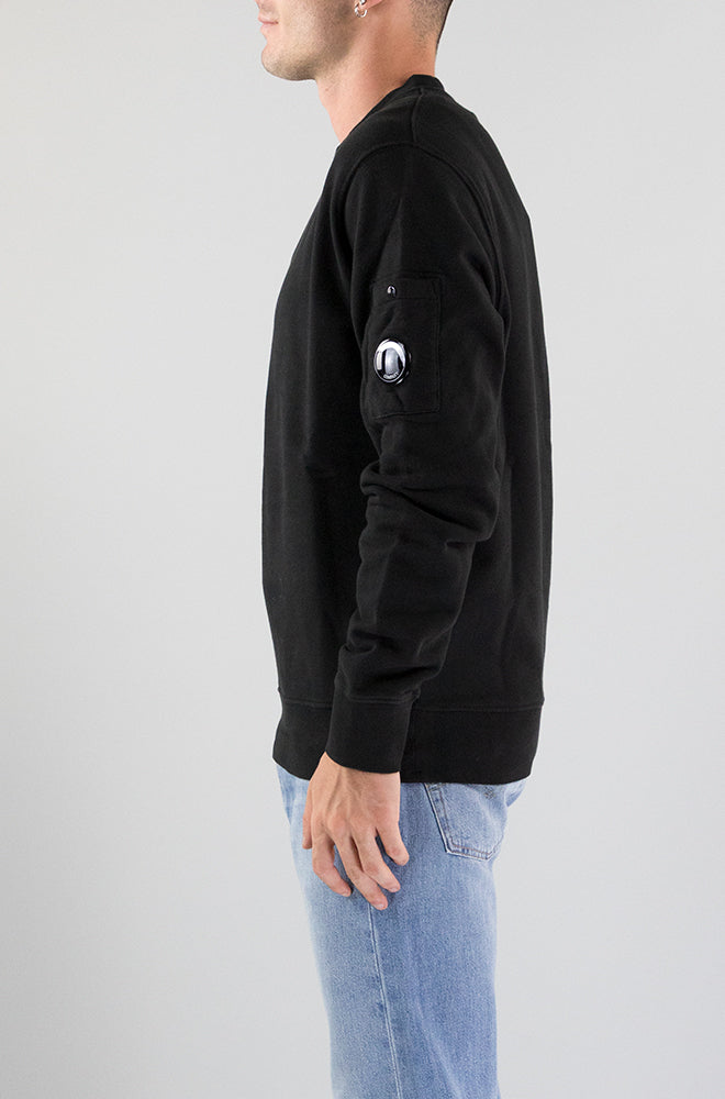Felpa Cp Company Black da Uomo MSS008A 006372G