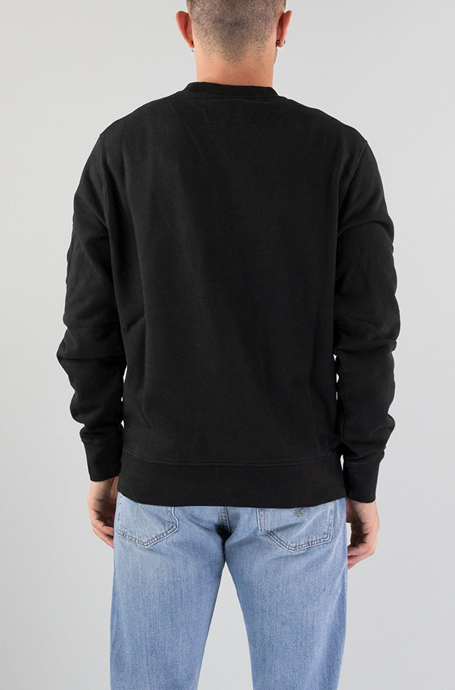 Felpa Cp Company Black da Uomo MSS008A 006372G