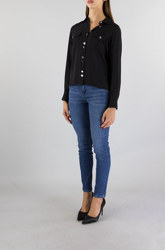 Camicia Liu Jo Nero da Donna CF3276TS353