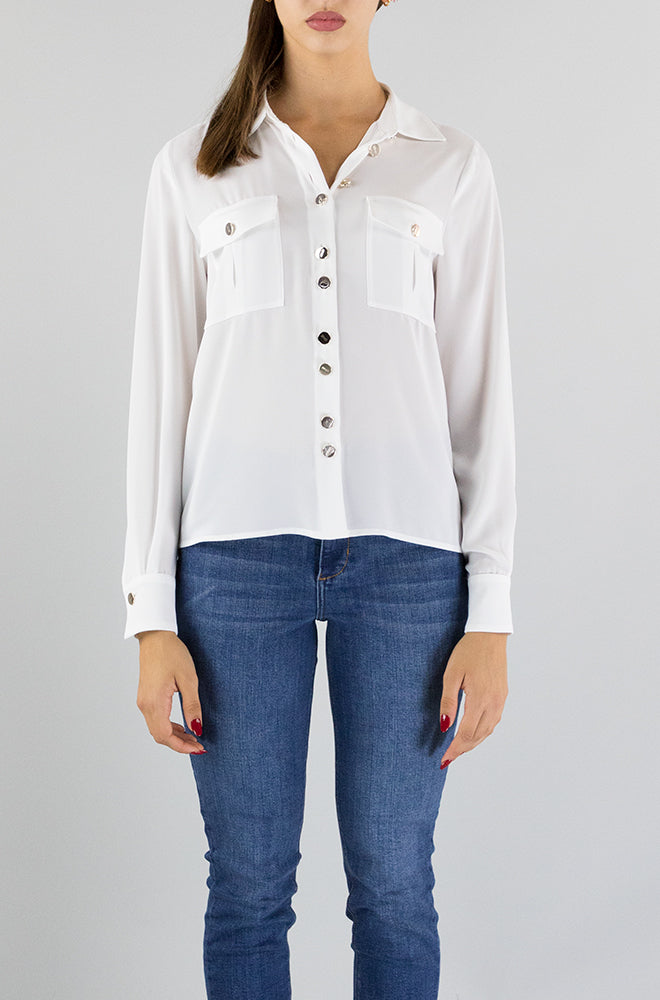 Camicia Liu Jo Star White da Donna CF3276TS353