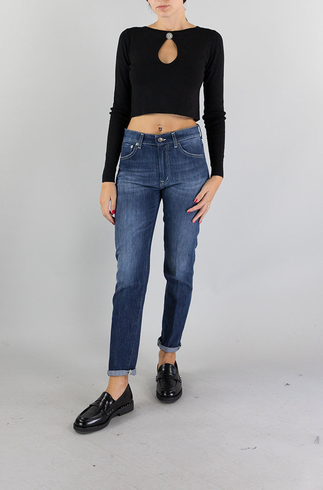 Maglia Liu Jo Nero da Donna WF3124MS49I