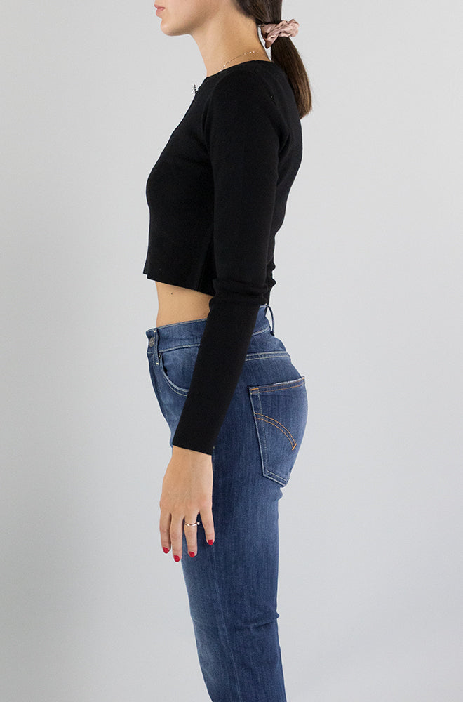 Maglia Liu Jo Nero da Donna WF3124MS49I