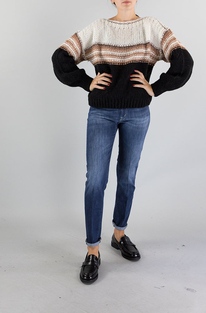 Maglia Liu Jo Nero/Bianc da Donna MF3132MA20N