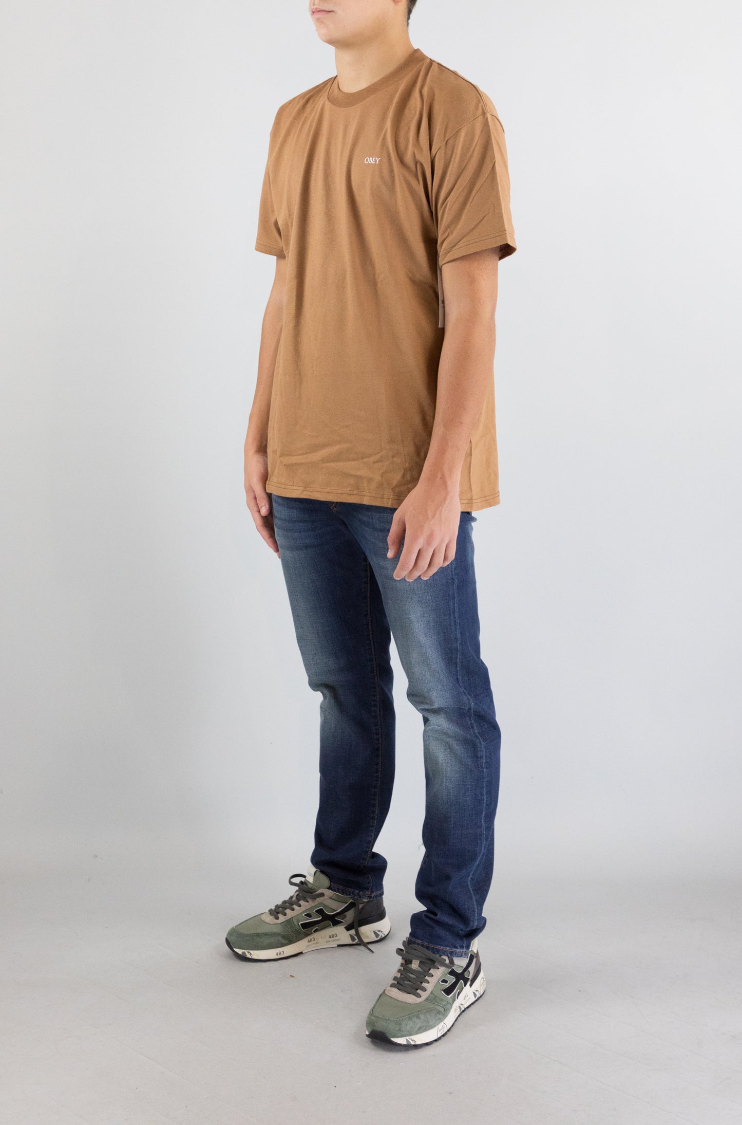 T-Shirt Obey Brown Sugar da Uomo obey geometric power canvas
