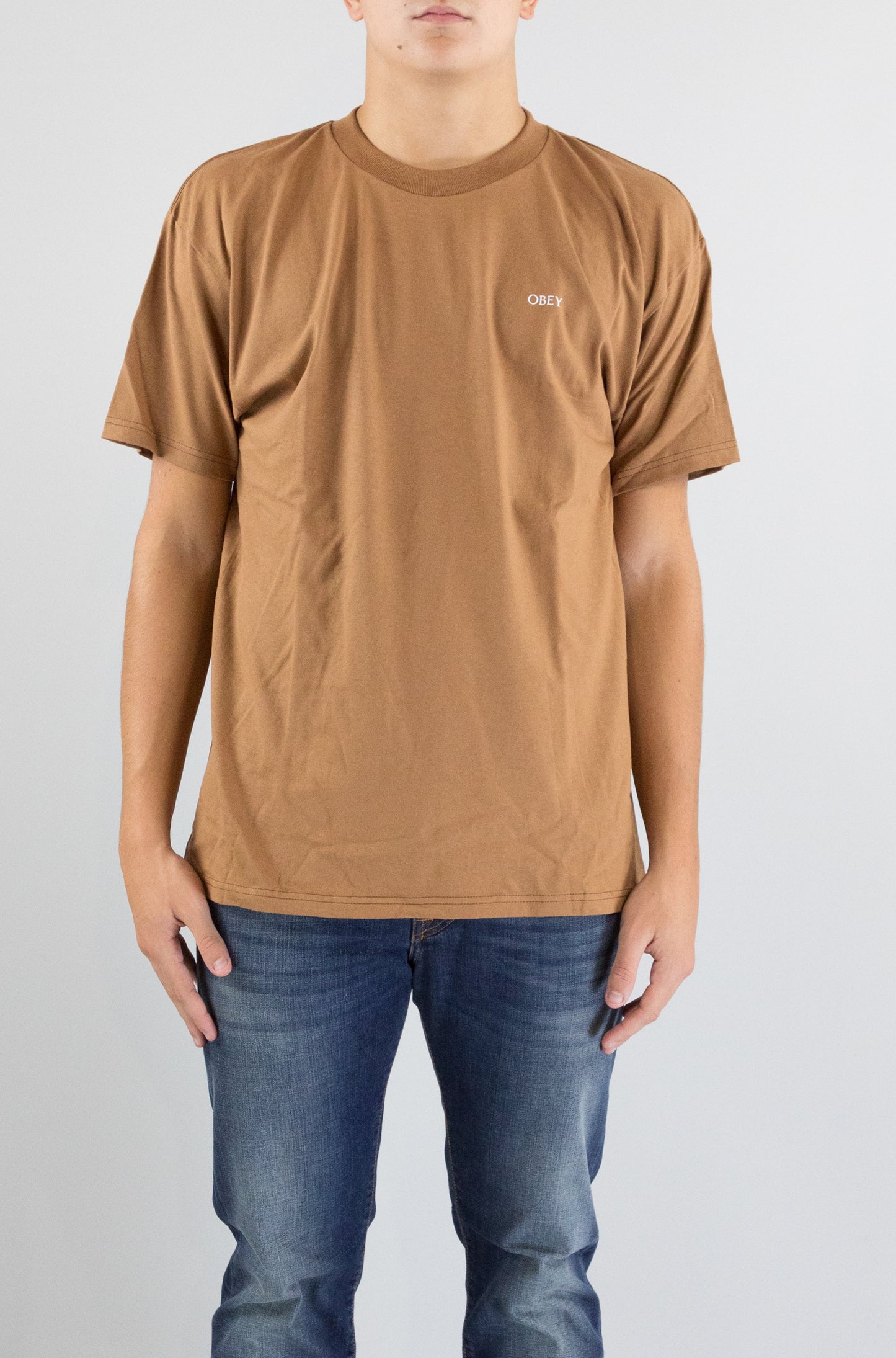 T-Shirt Obey Brown Sugar da Uomo obey geometric power canvas