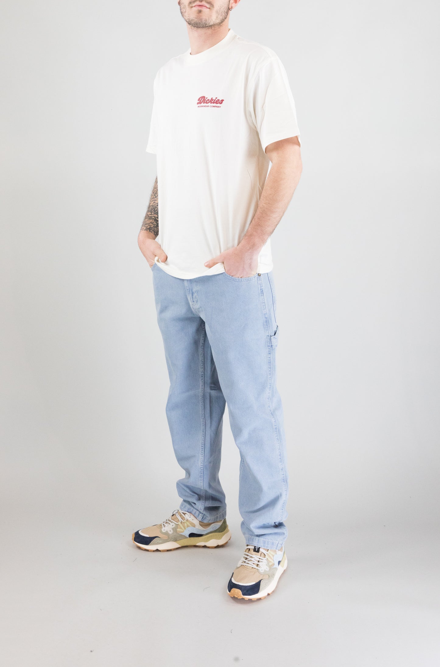 T-Shirt Dickies Egret da Uomo lewistown ss tee