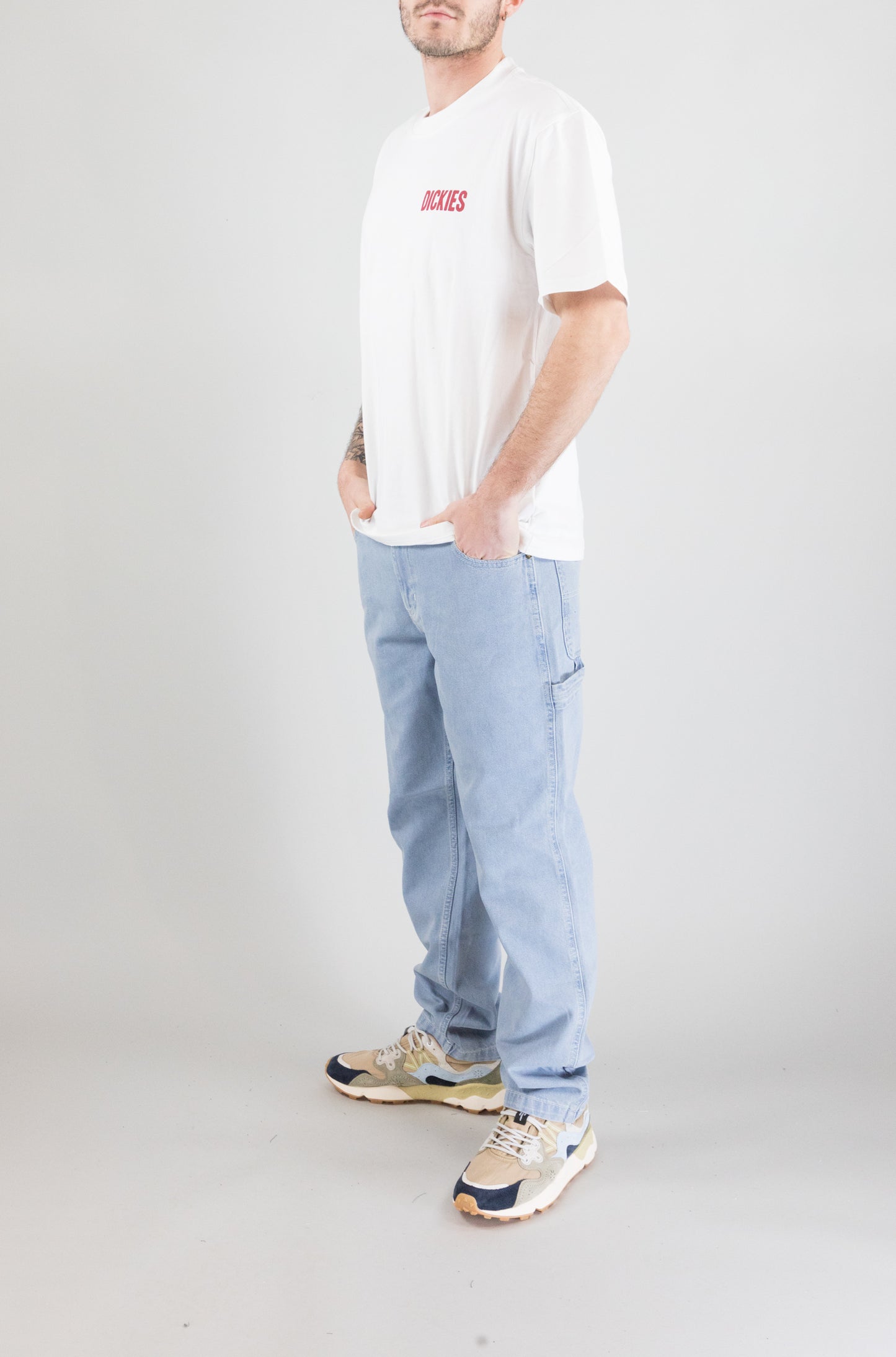 T-Shirt Dickies White da Uomo slacks rally ss tee