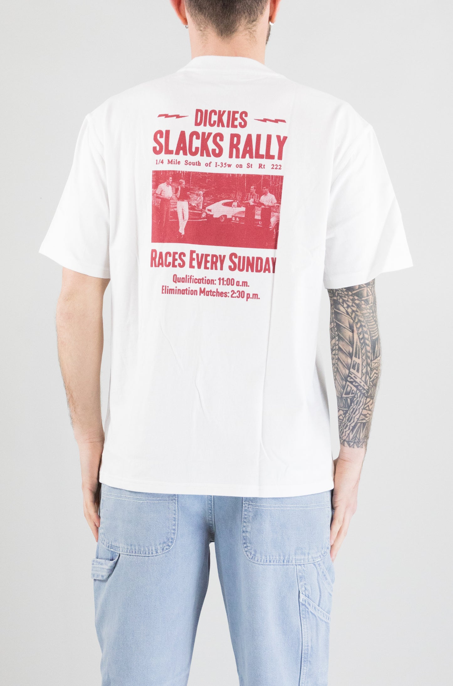 T-Shirt Dickies White da Uomo slacks rally ss tee
