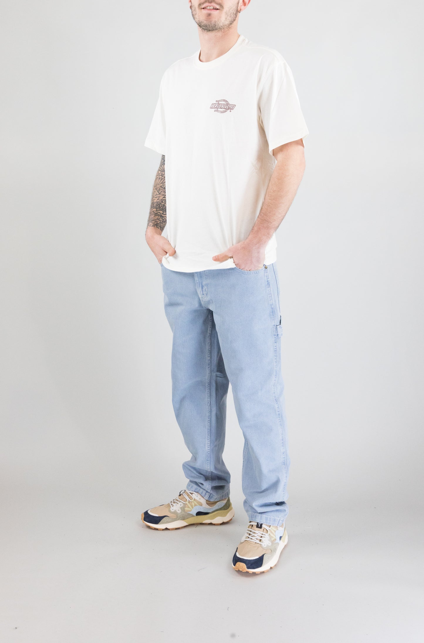 T-Shirt Dickies Egret da Uomo wood logo tee