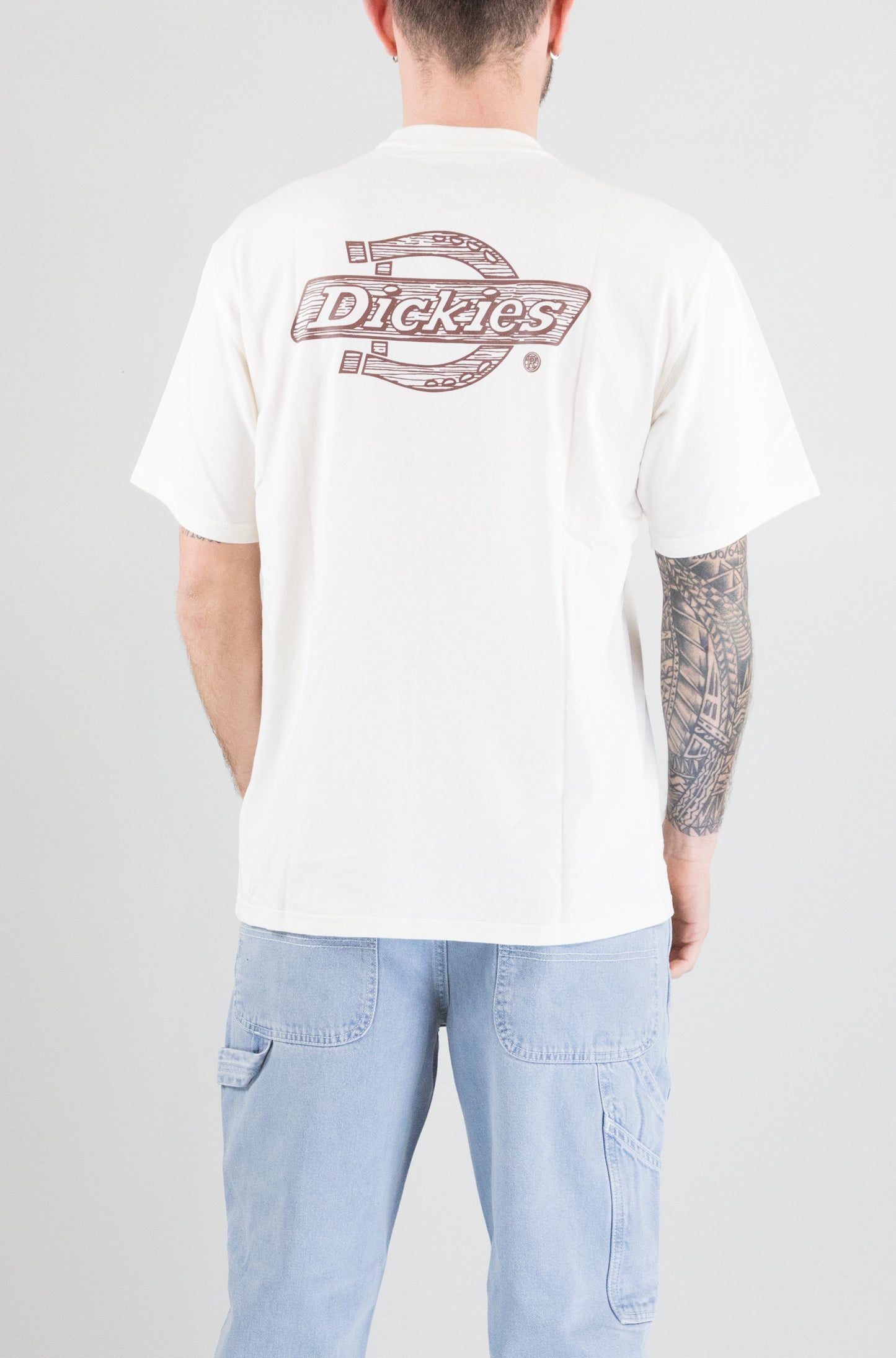 T-Shirt Dickies Egret da Uomo wood logo tee