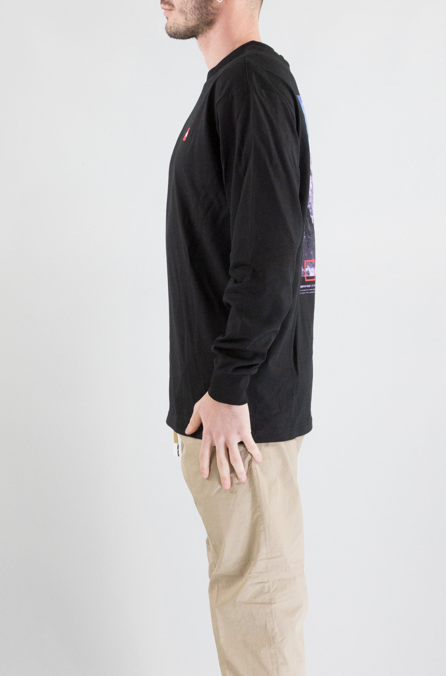 T-Shirt The North Face Black da Uomo axys oversized long s