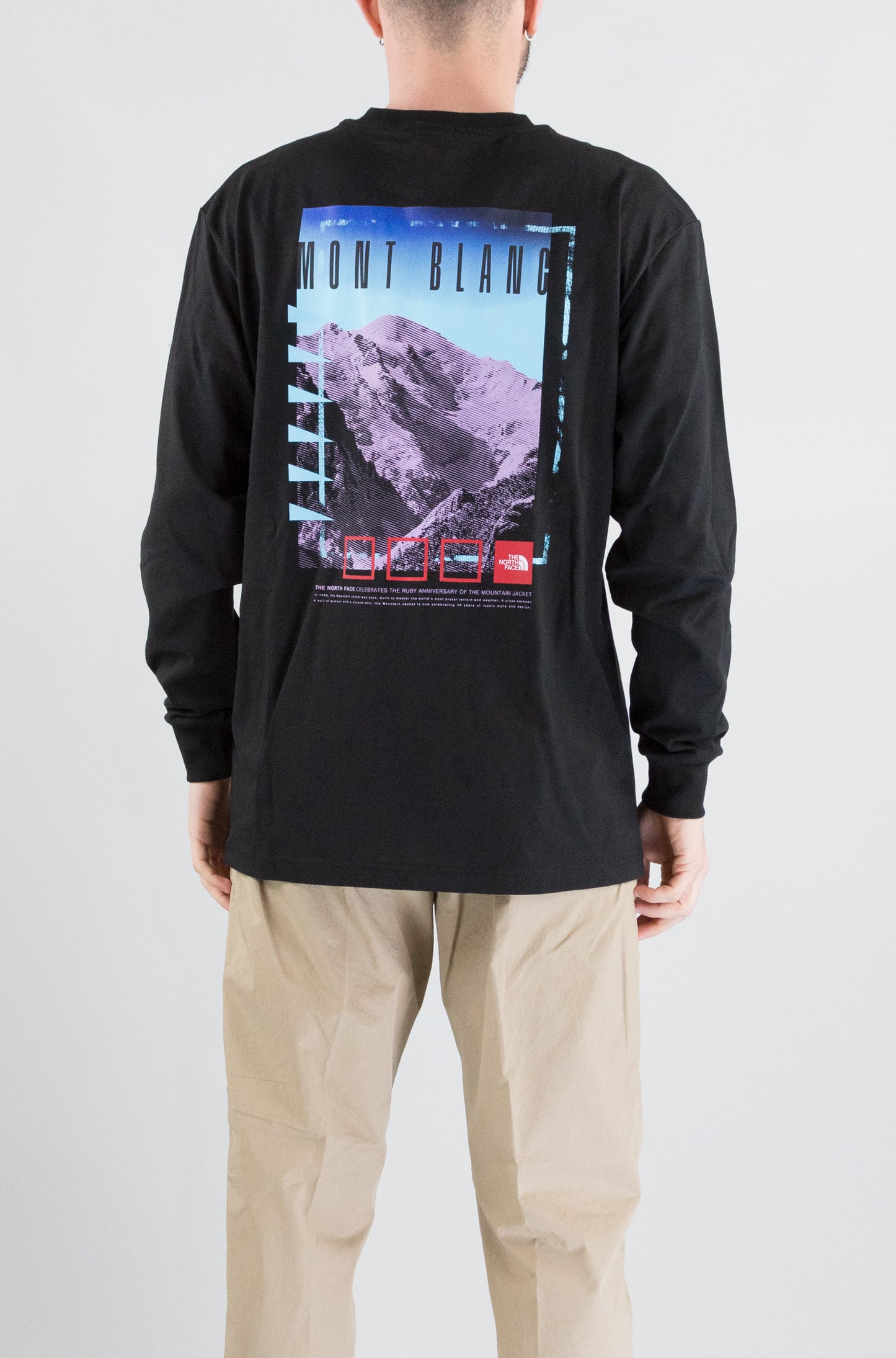 T-Shirt The North Face Black da Uomo axys oversized long s