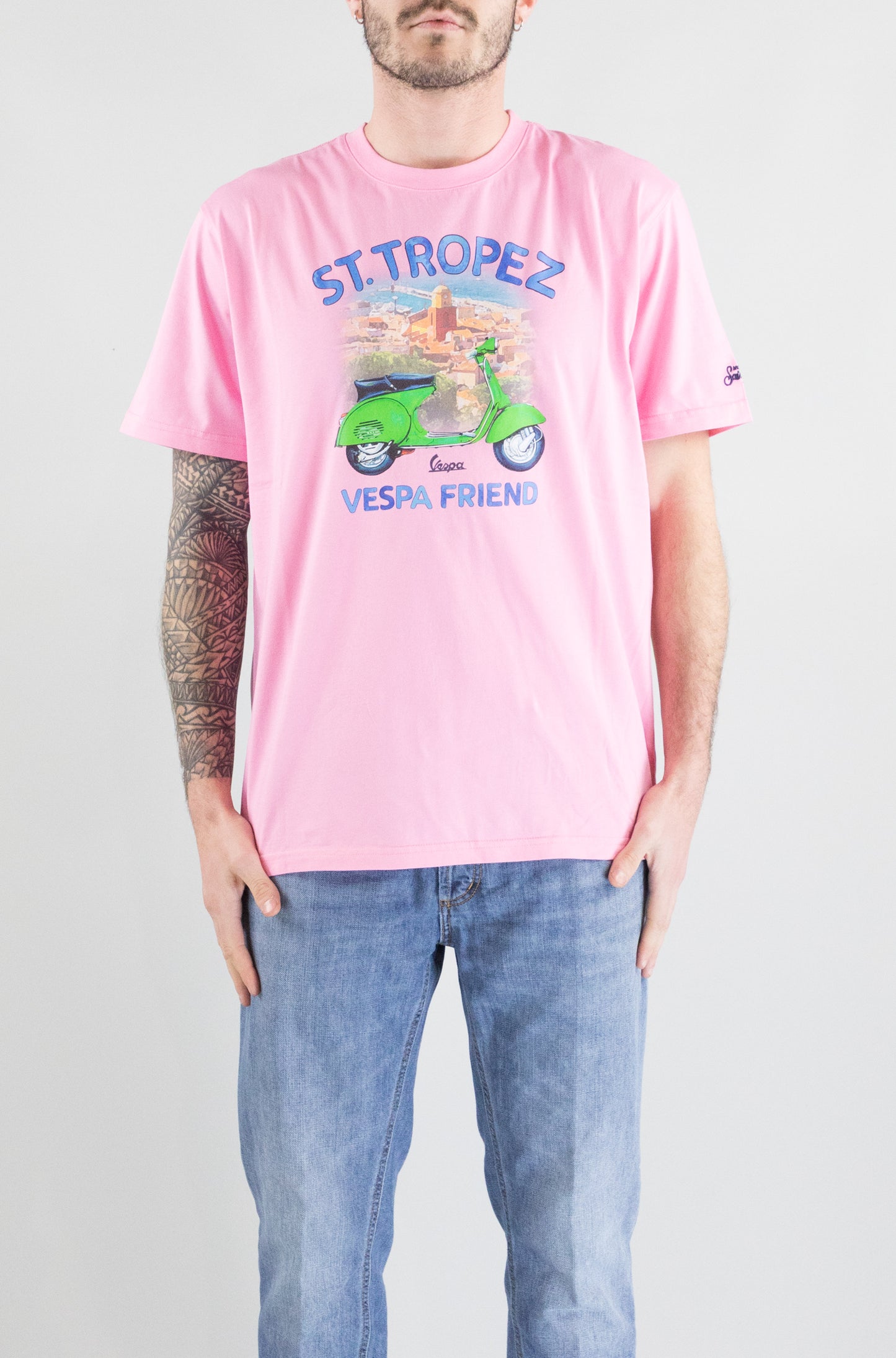 T-Shirt Mc2 Saint Barth St Tropez Vespa da Uomo t-shirt man