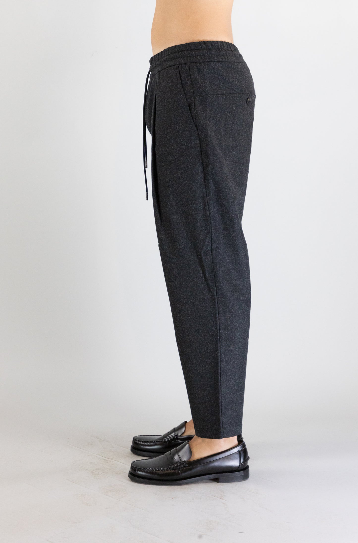 Pantalone Drole De Monsieur Dark Grey da Uomo cropped flanelle bp167 wv008
