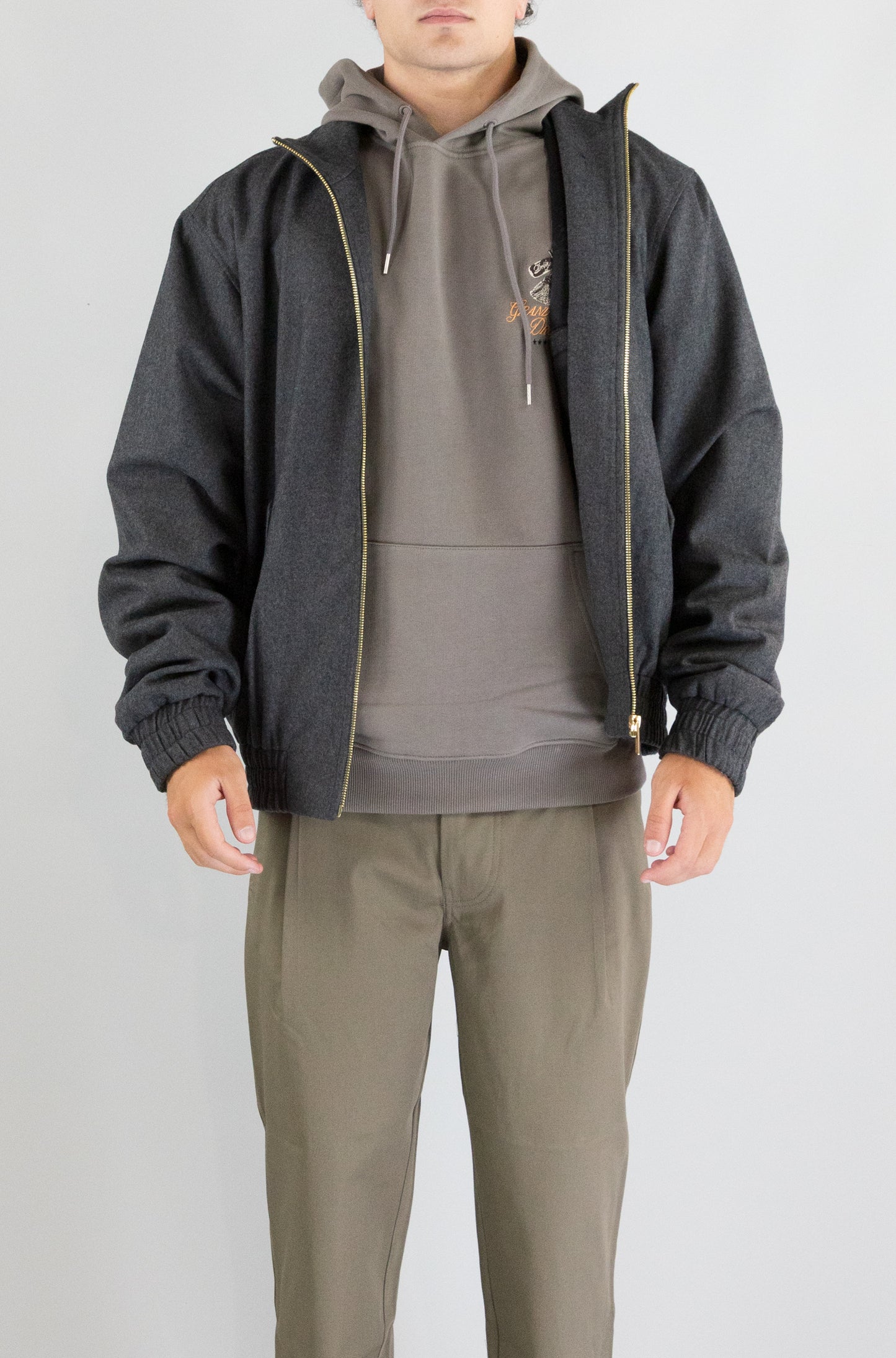Giubbotto Drole De Monsieur Grey da Uomo trackjacket flanelle jt234 wv008