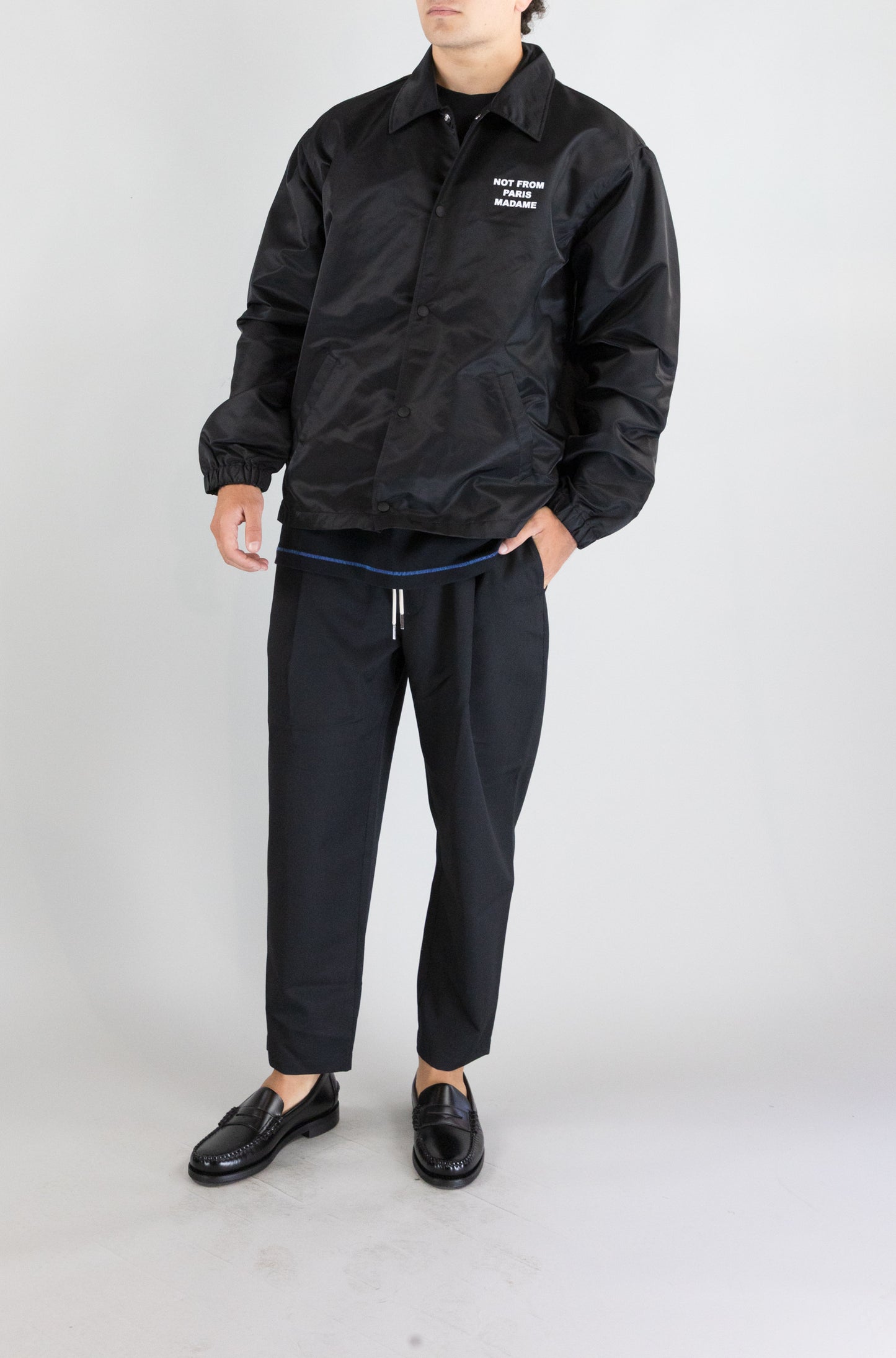 Giubbotto Drole De Monsieur Black da Uomo veste slogan jt183
