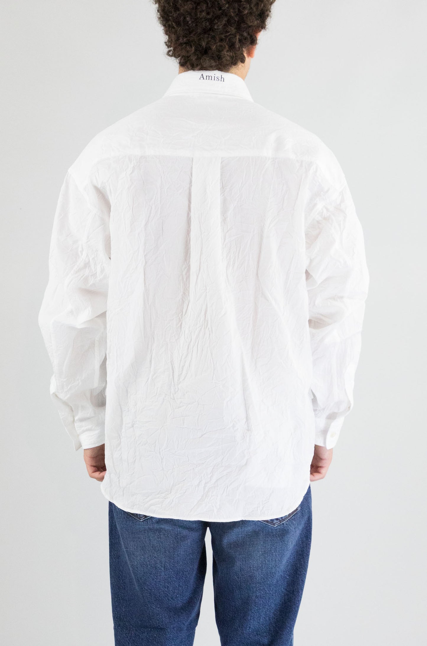 Camicia Amish Bianco da Uomo amu108cn41xxxx c0069