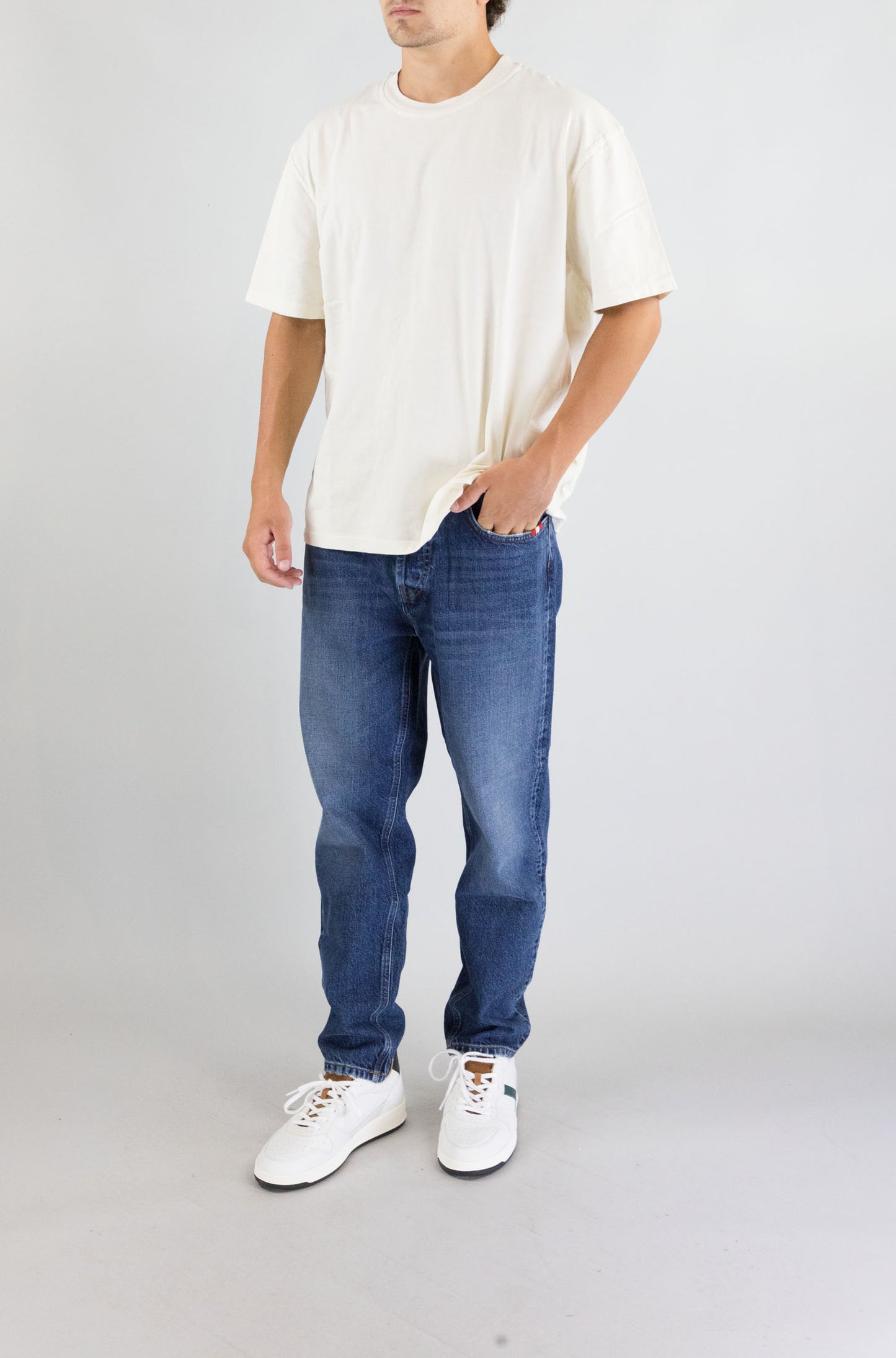 T-Shirt Amish White da Uomo amu146cn21xxxx