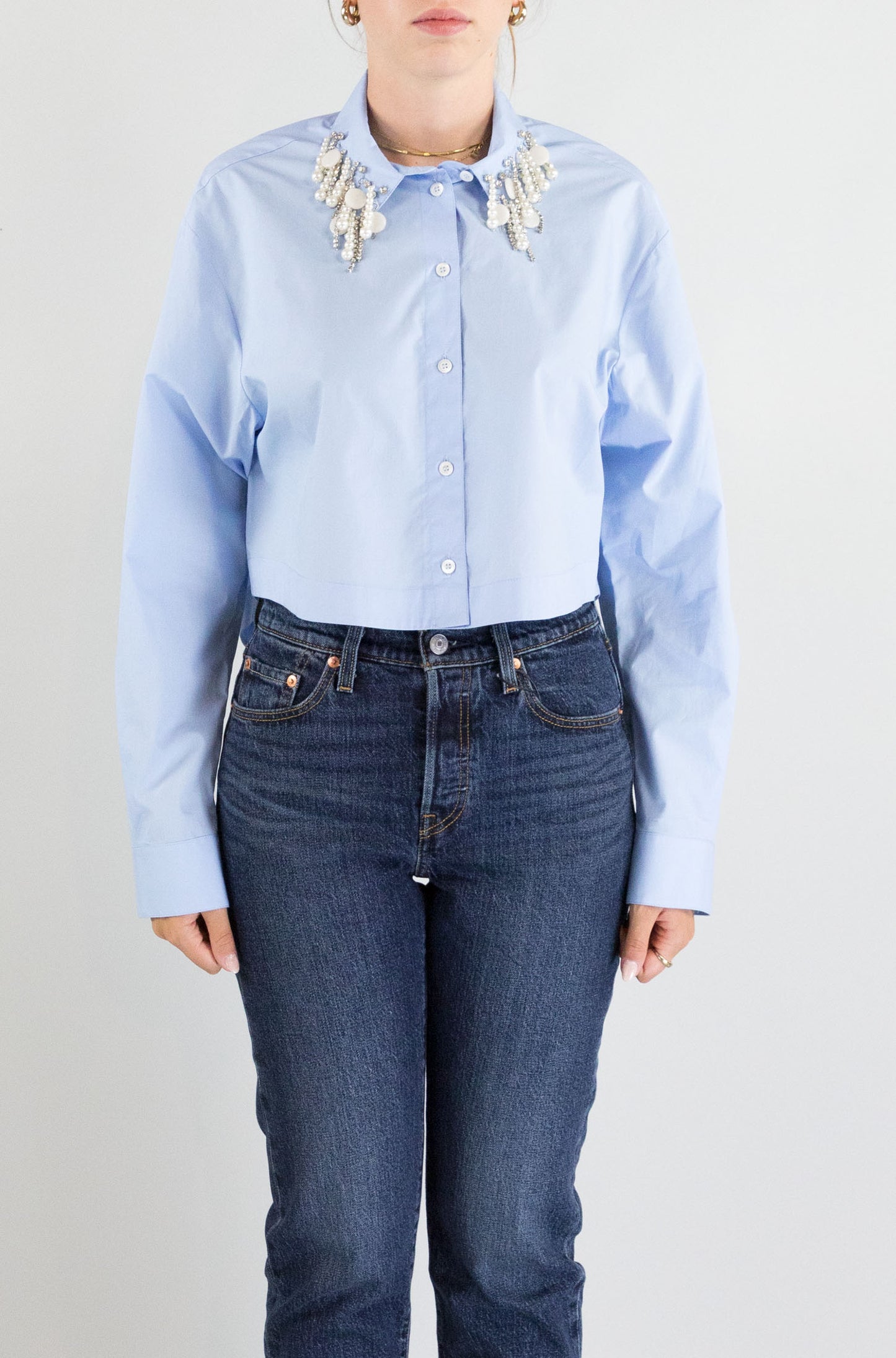 Camicia Pinko Celeste da Donna caffellatte