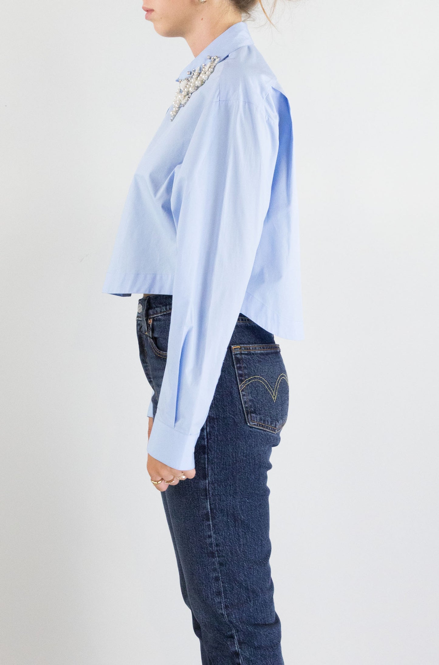 Camicia Pinko Celeste da Donna caffellatte