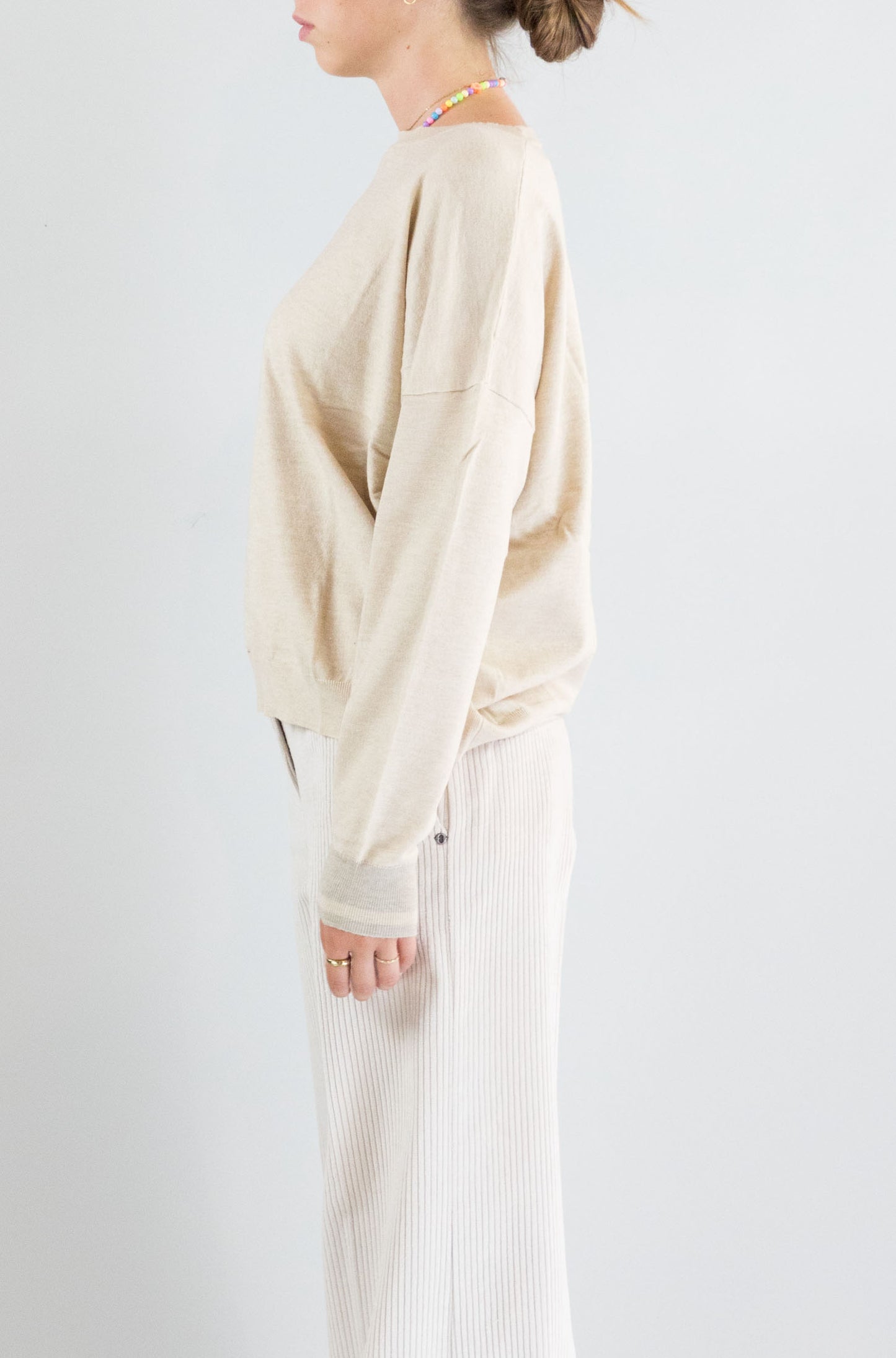 Felpa Ottod’Ame Ecru da Donna dk9207