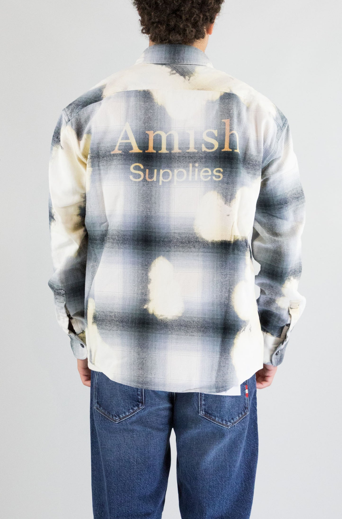 Camicia Amish Check Bleach da Uomo amu101cn380102