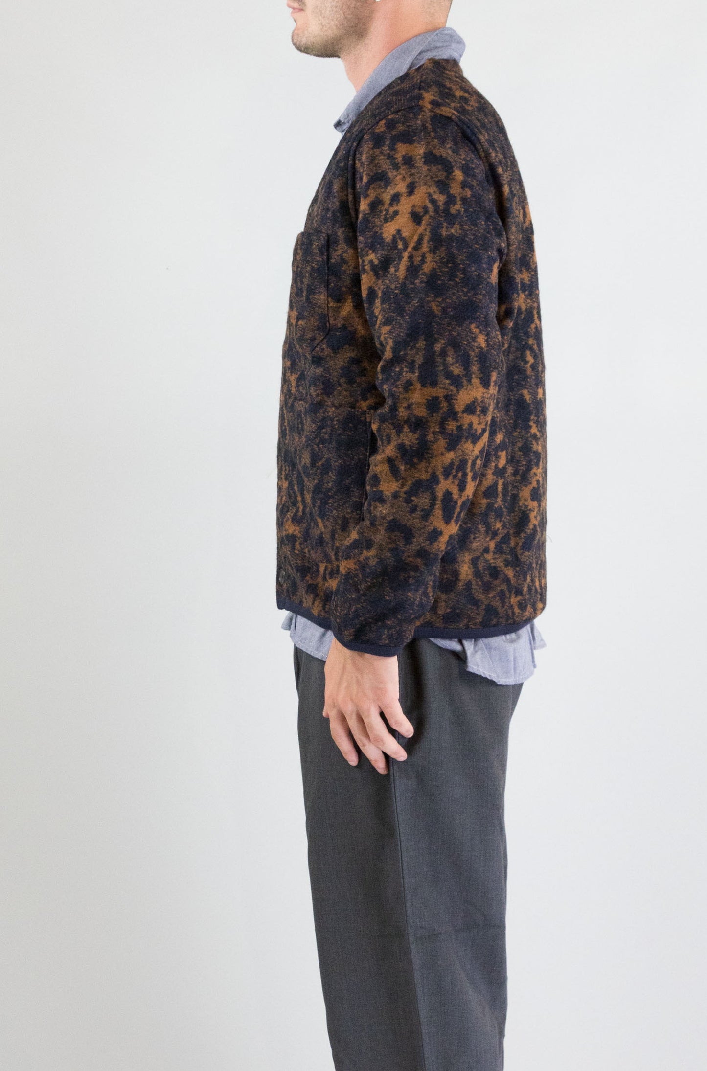 Maglia Universal Work Dark Navy Brown da Uomo 33722 night leopard
