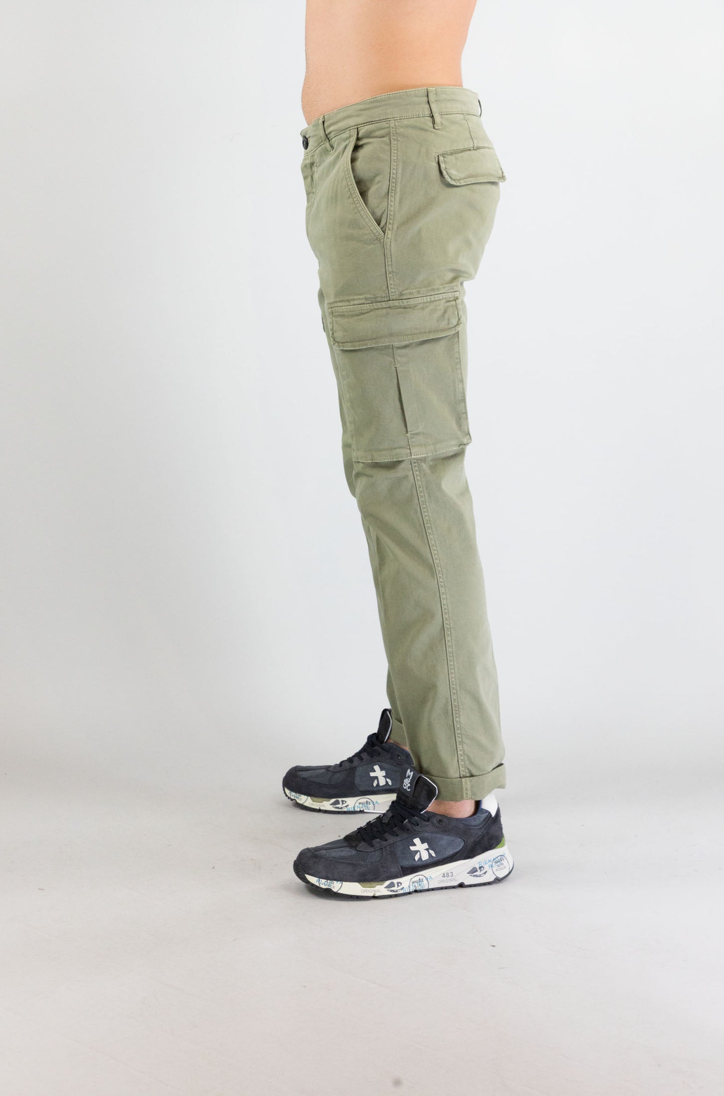 Pantalone 40weft Verde Salvia da Uomo aiko 2374 53702