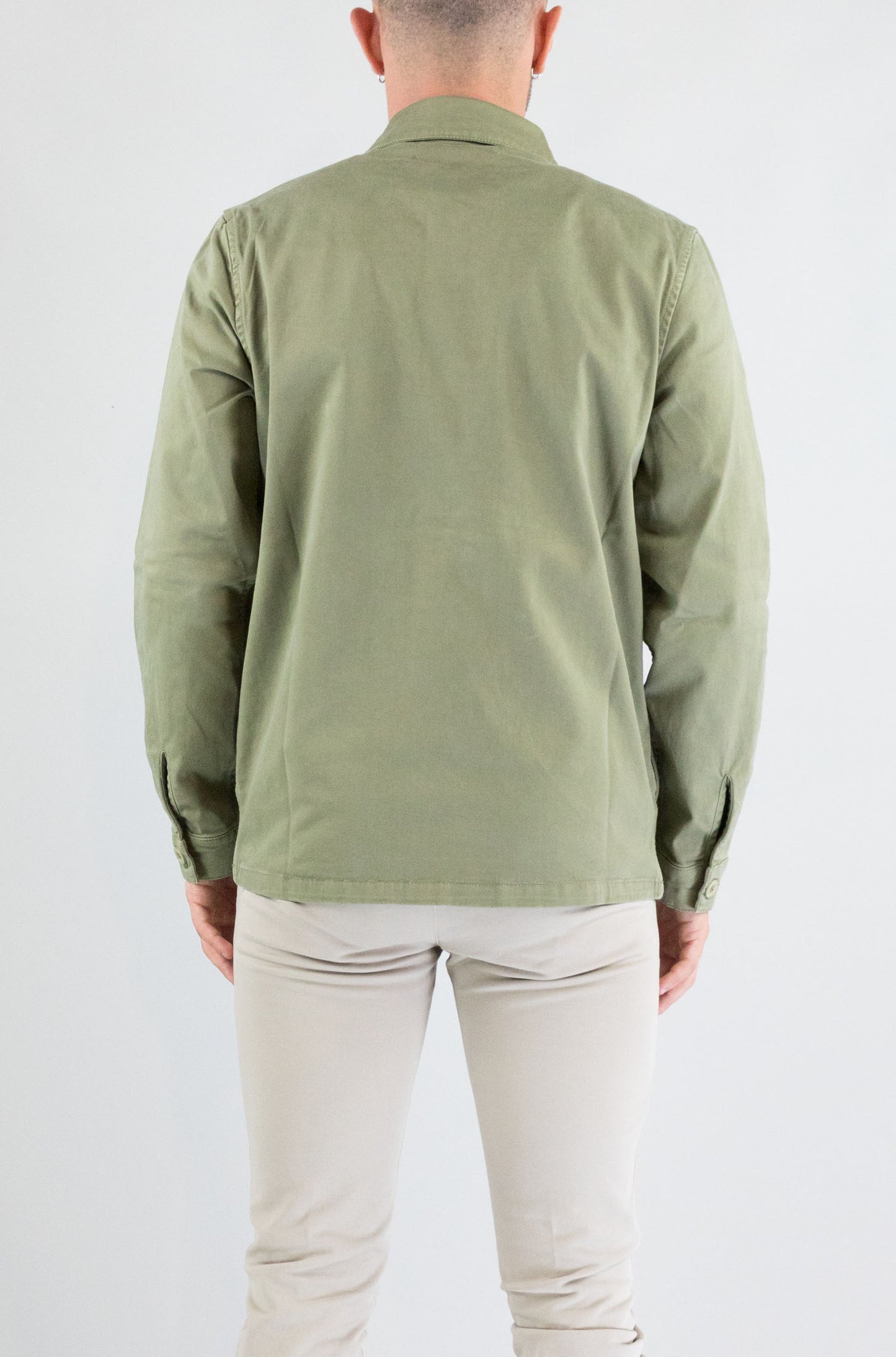 Camicia 40weft Verde Salvia da Uomo overshirt smile 2376