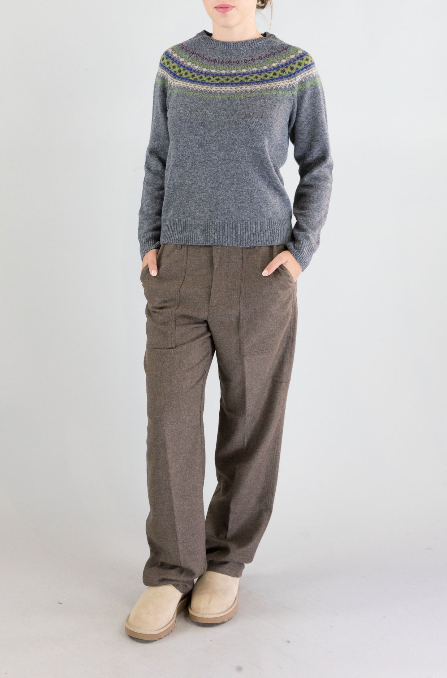 Maglia Nice Things Grigio Melange da Donna wkv002
