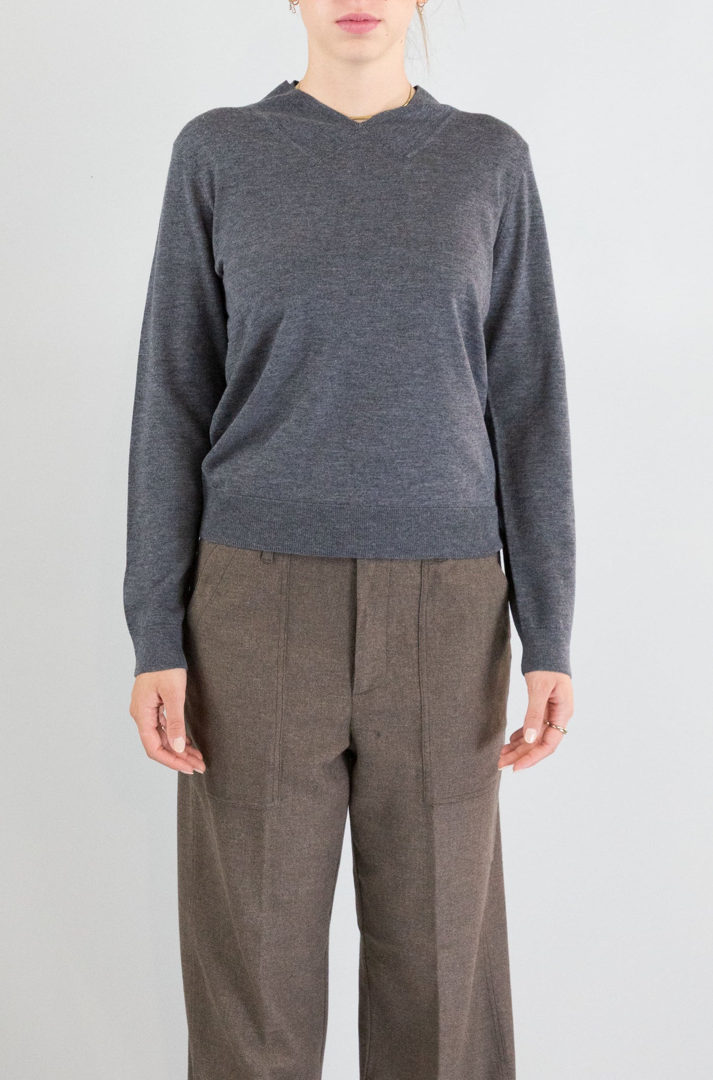 Maglia Nice Things Grigio Melange da Donna wkv048
