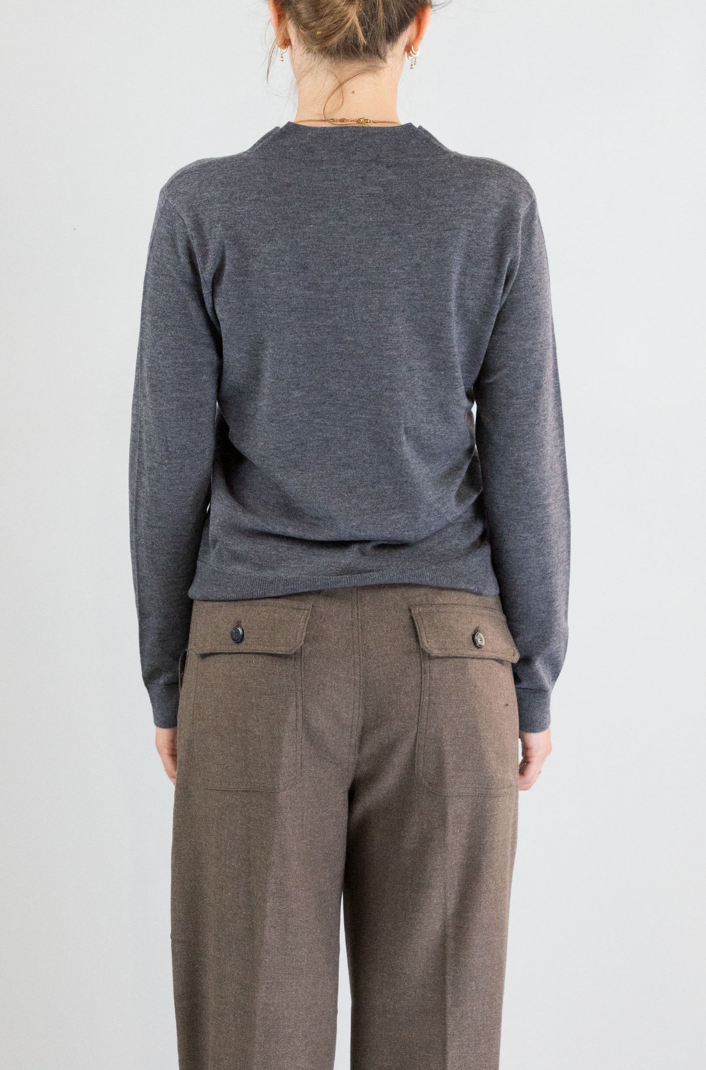 Maglia Nice Things Grigio Melange da Donna wkv048