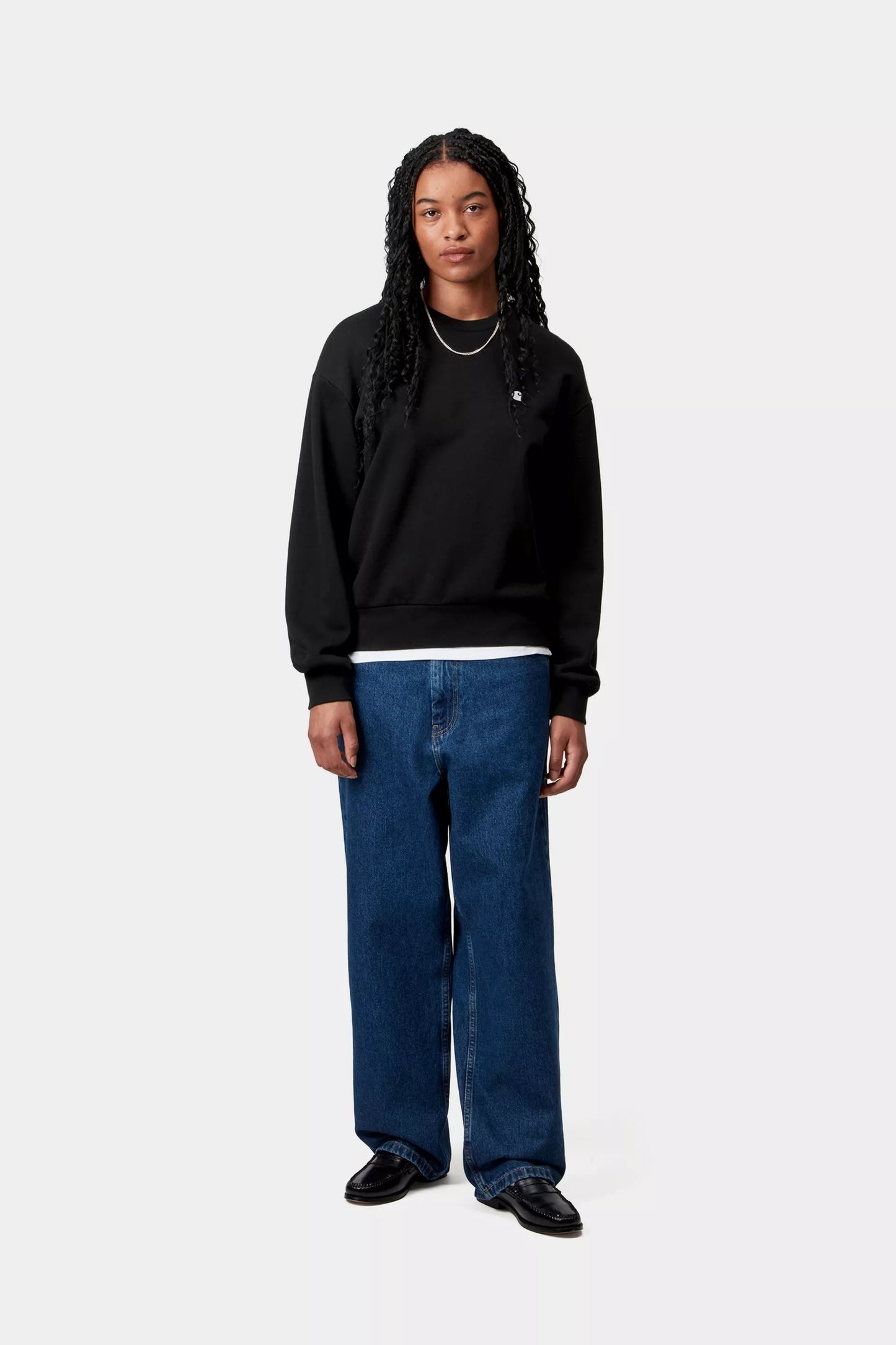 Felpa Carhartt Wip Black Silver da Donna i032643 casey