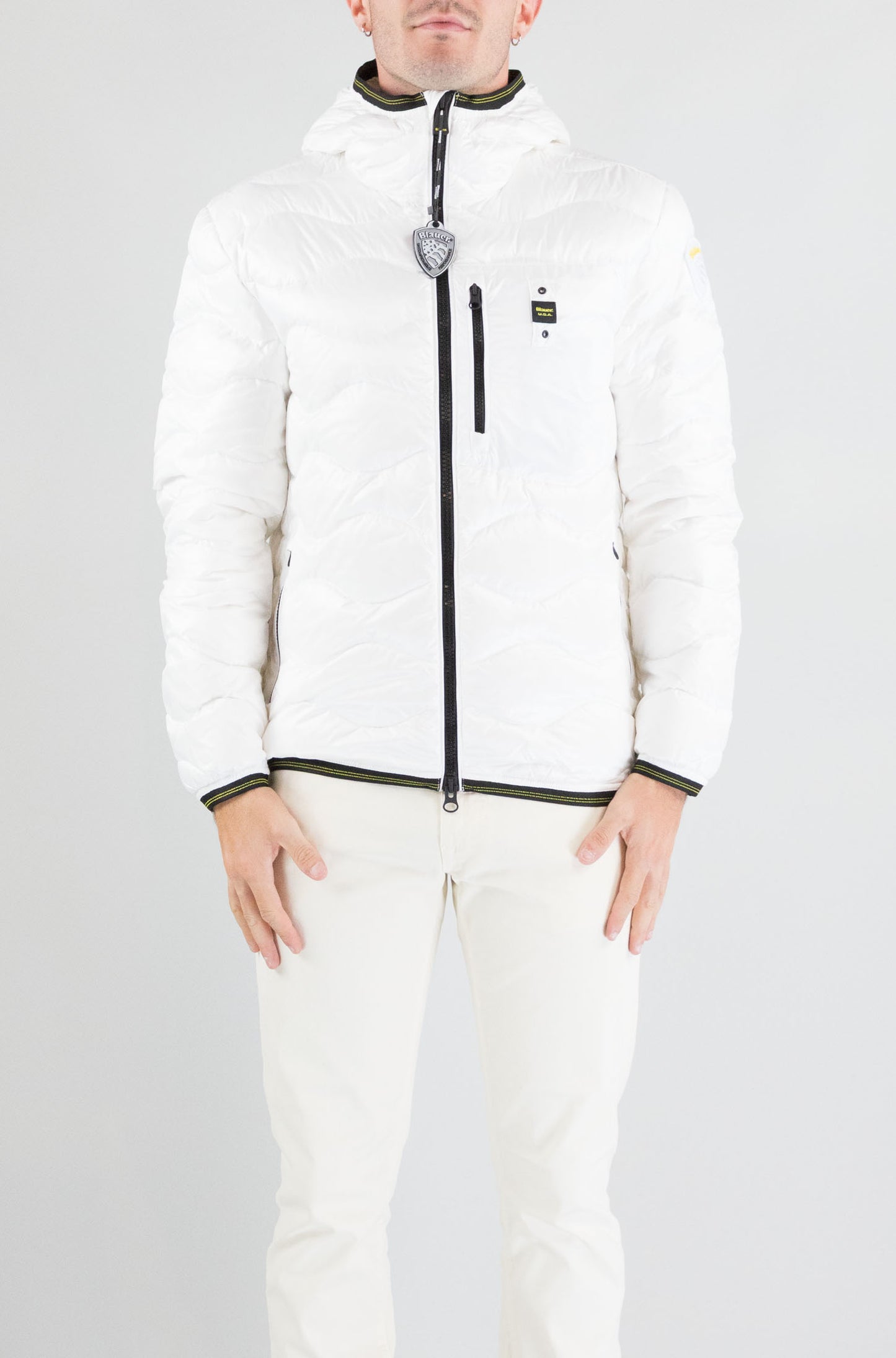 Giubbotto Blauer Bianco da Uomo 25wbluc03074 006355 wave