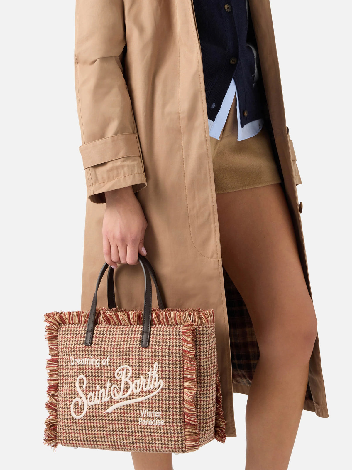 Borsa Mc2 Saint Barth Pied De Poule da Donna colette wool n