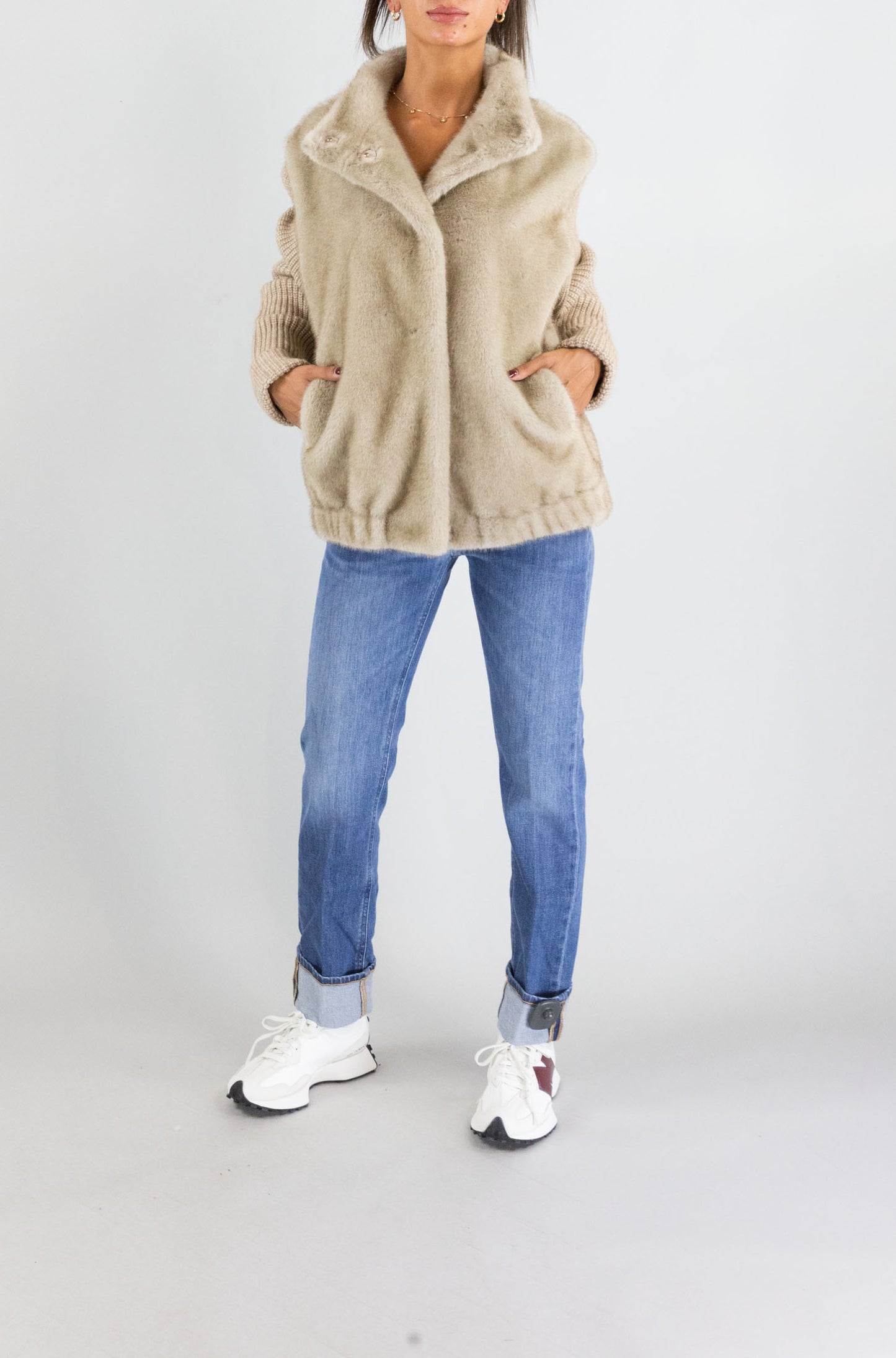 Giubbotto Mc2 Saint Barth 12m Kaki da Donna mael fur
