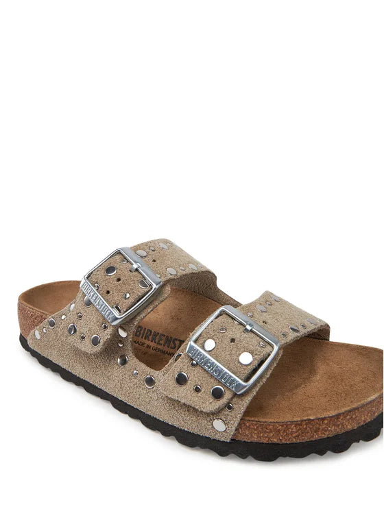 Scarpa Birkenstock Calz M Taupe da Donna 1029390 arizona rivet suede