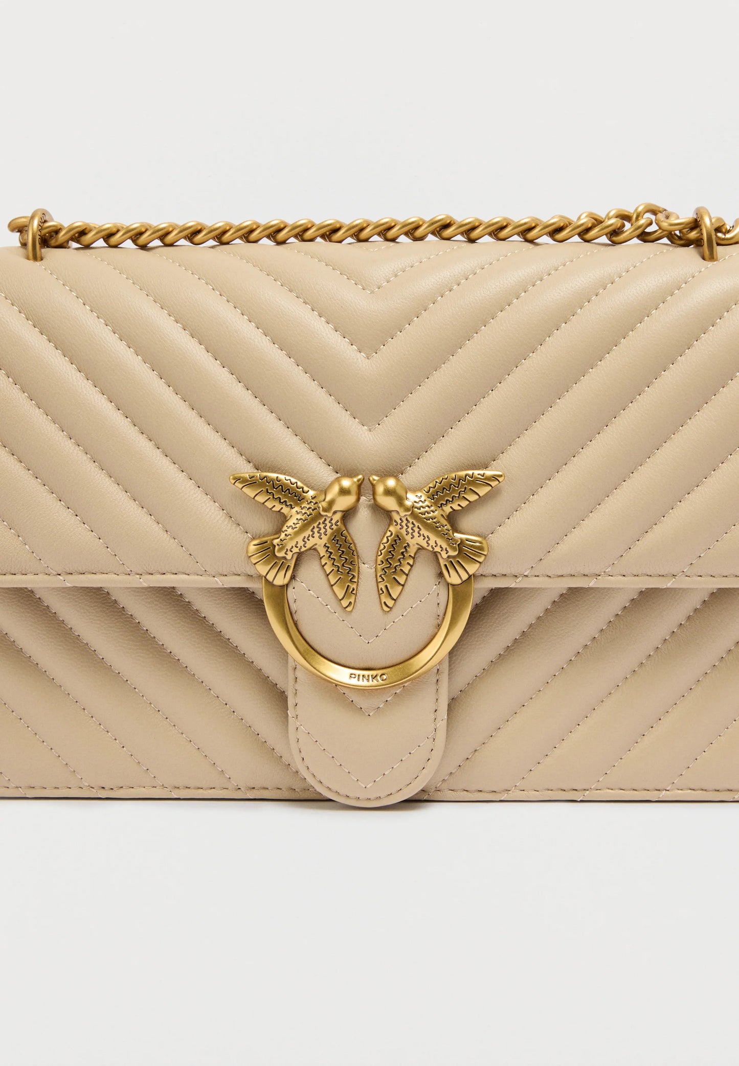 Borsa Pinko Beige C50q da Donna love one classic nappa chevron 100941a0gk
