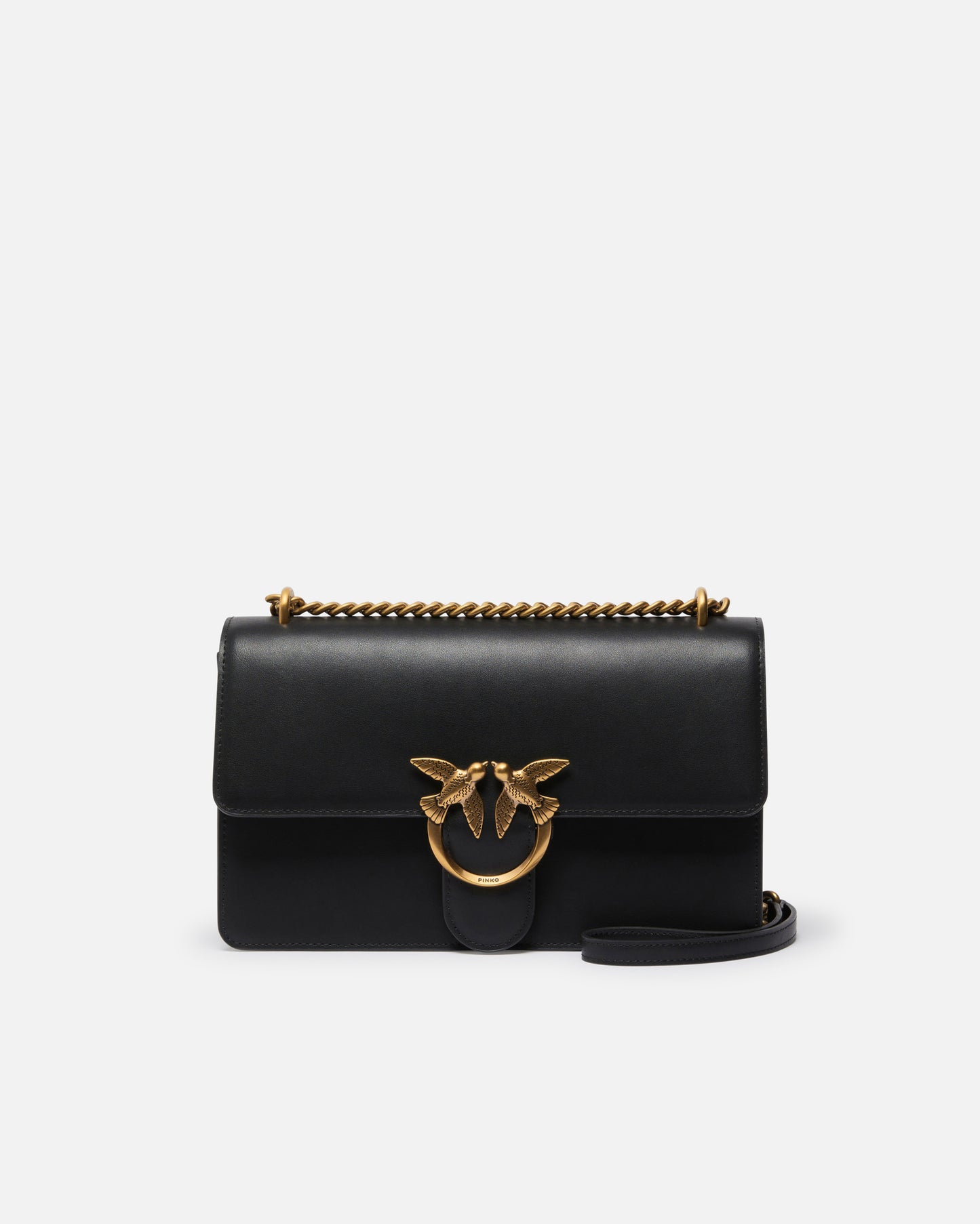 Borsa Pinko Nero Antique Gold da Donna love one classic dc