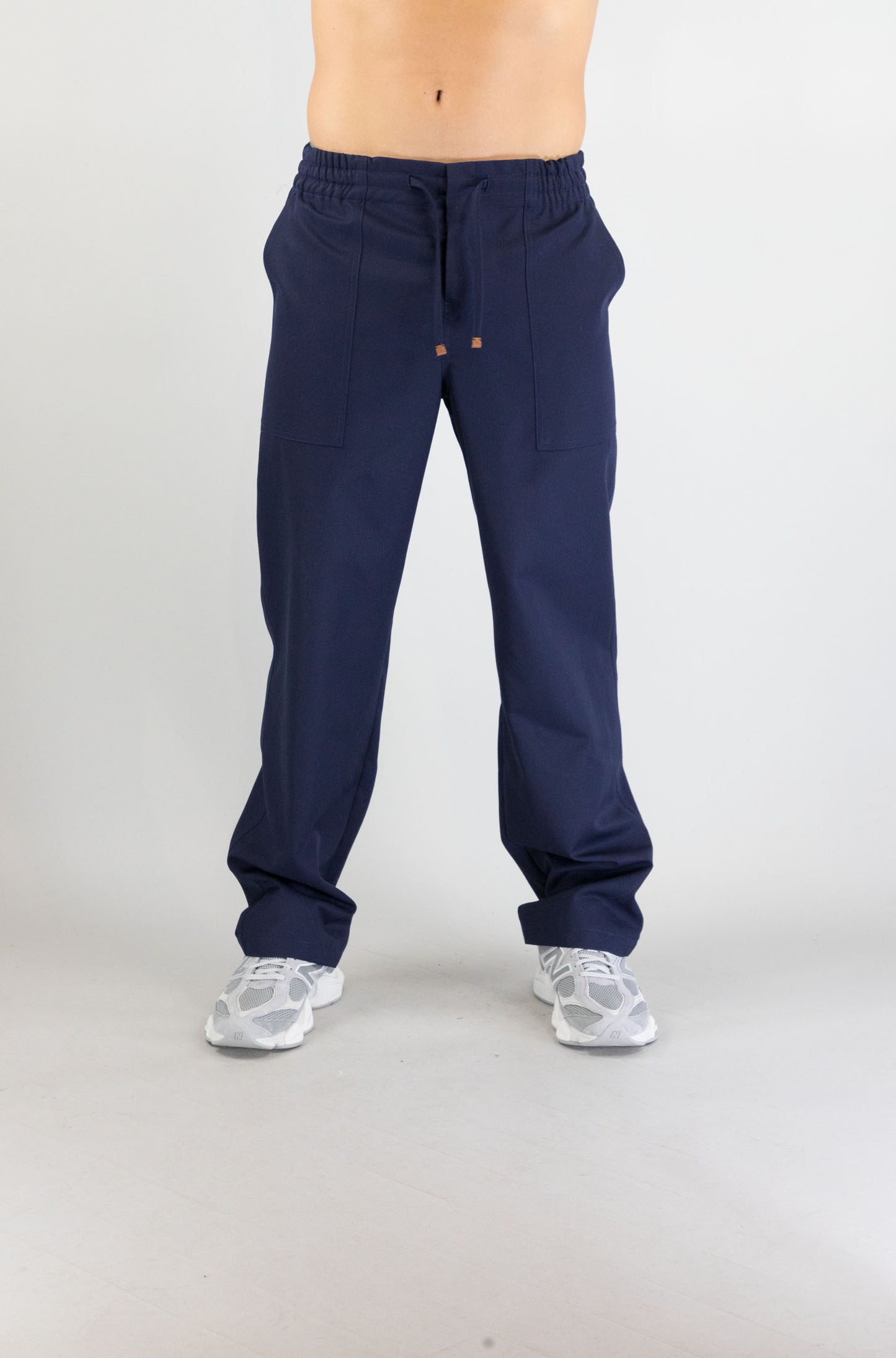 Pantalone Drole De Monsieur Navy da Uomo pantalon elastique laine bp197 pl127