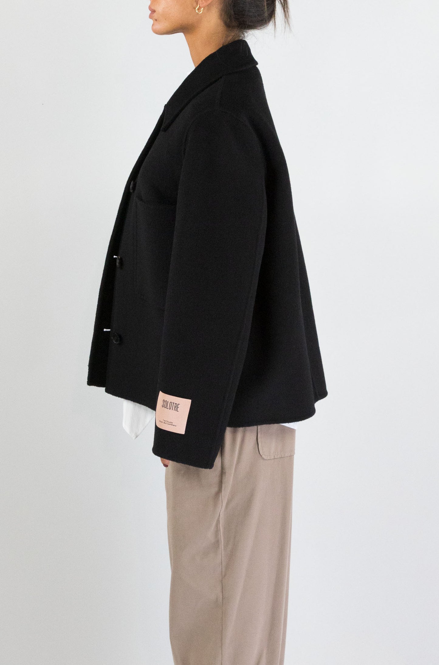 Cappotto Solotre Nero da Donna m1f0007
